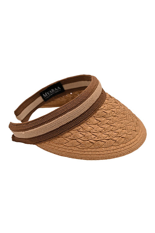 Myaraa Caramel Cable Visor Hat - Image 2