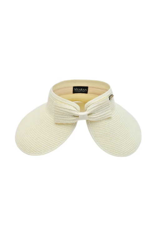 Myaraa Orchid White Zippi Visor Hat