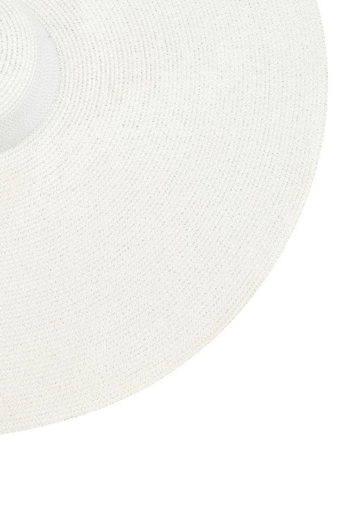 Myaraa White Oversized Floppy Hat - Image 2