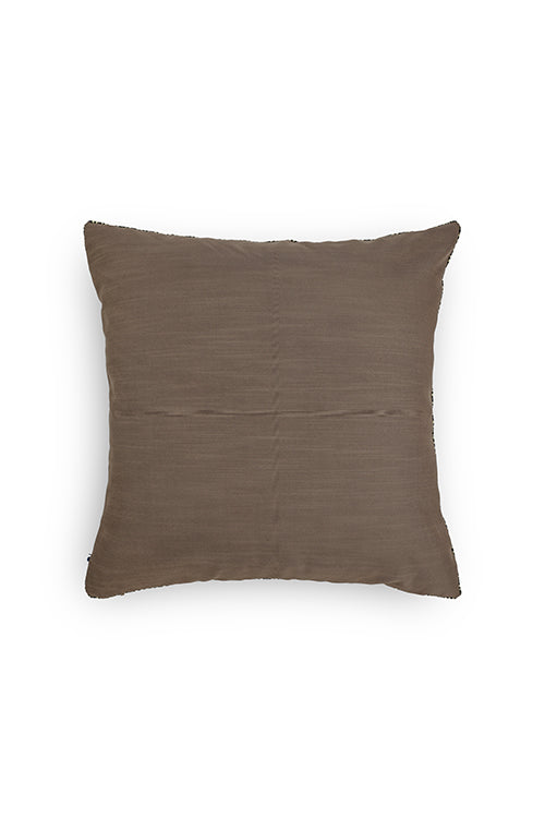 Onset Homes Nagari Hand Embroidered Cushion-Brown - Image 5