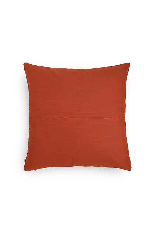 Onset Homes Nagari Hand Embroidered Cushion-Rust - Image 4