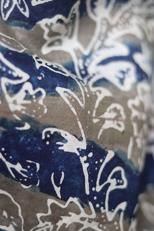Natural Dye Batik Cotton X Silk Stole - Image 3