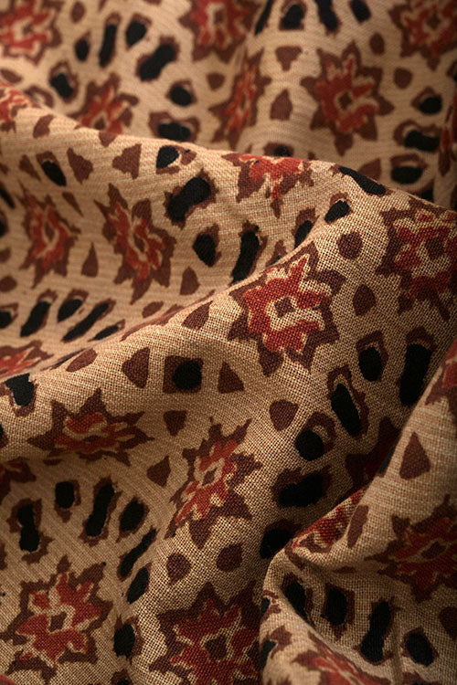 Creative Bee Natural-Dye-Block-Print-Cotton-Fabric (0.5 Meter) - Image 2