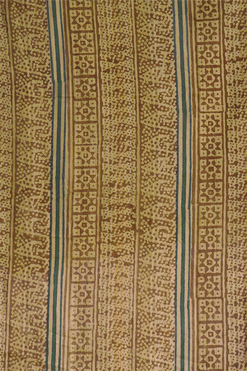 Natural Dye Block Print Cotton Fabric x 0.50 Meter - Image 3