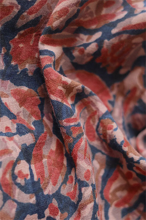 Creative Bee Natural Dye Block Print Cotton Fabric x 0.50 Meter - Image 3
