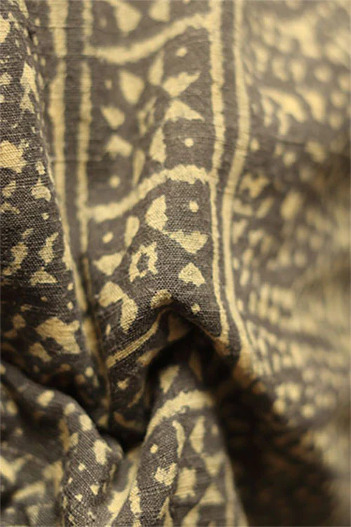 Creative Bee Natural Dye Block Print Cotton Fabric x 0.50 Meter - Image 3