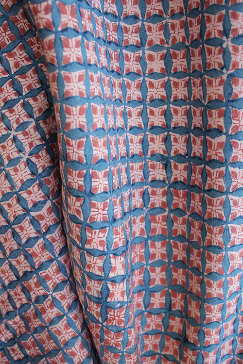 Creative Bee Natural-Dye-Block-Print-Silk-Fabric (0.5 Meter) - Image 2