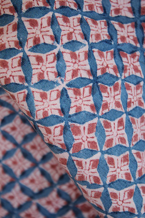 Creative Bee Natural-Dye-Block-Print-Silk-Fabric (0.5 Meter) - Image 3