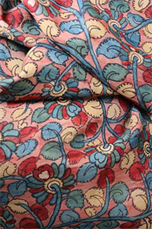 Creative Bee Natural Dye Hand-Painted Kalamkari Silk Fabric X 0.50 mtr - Image 3