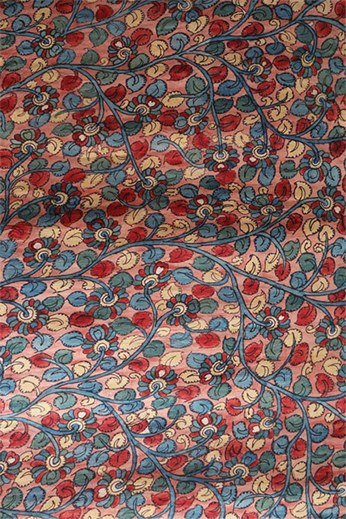 Creative Bee Natural Dye Hand-Painted Kalamkari Silk Fabric X 0.50 mtr - Image 4