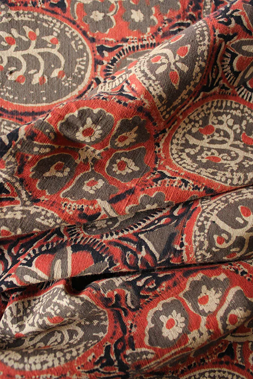 Natural Dyed Block Printed Cotton Fabric 'Zyon'
