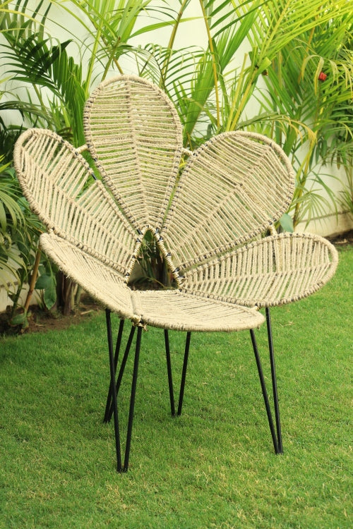 Sirohi Natural Jute Flower Chair - Image 3