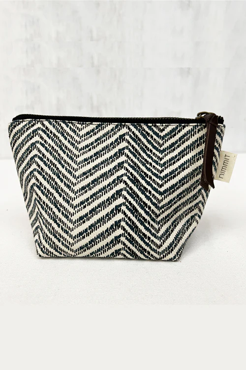 Nimmit Creations NM Indigo Chevron Print Small Pouch