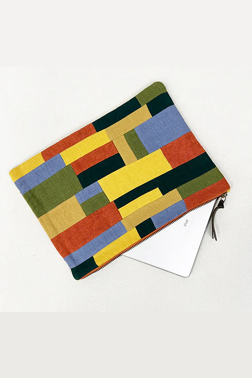 Nimmit Creations NM Repurpose Horizontal Assorted Patched Pouch