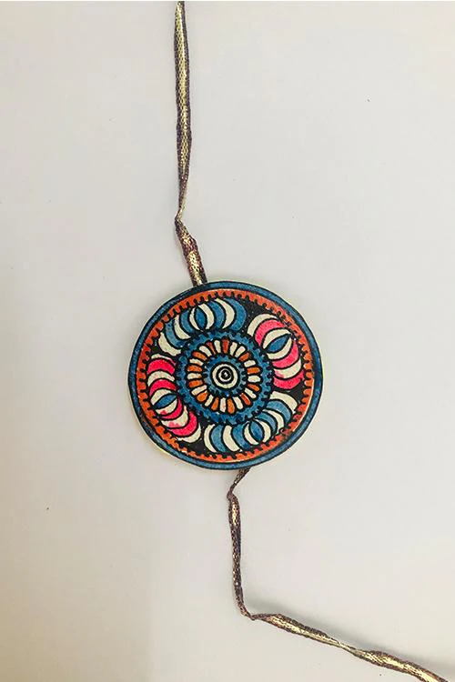 Okhai 'Amara' Floral Madhubani Paint Rakhi - Image 4