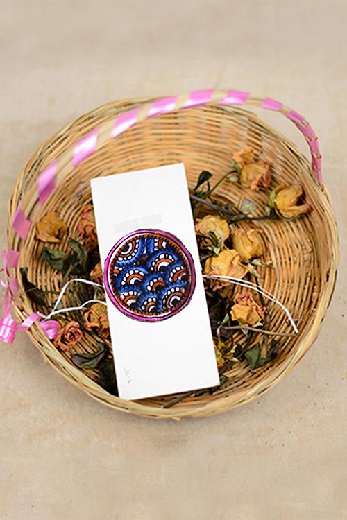 Okhai 'Amara' Blue Madhubani Paint Rakhi - Image 4