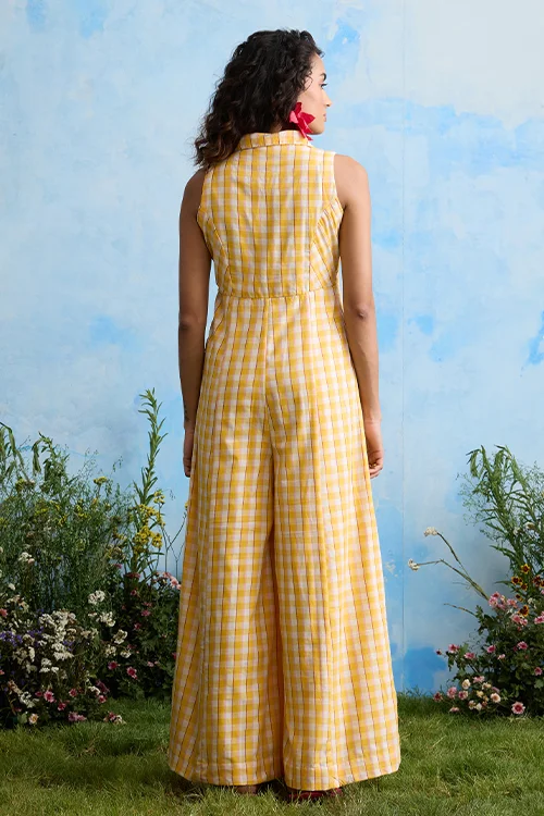Okhai "Ambrosia" Cotton Handloom Sleeveless Jumpsuit - Image 4