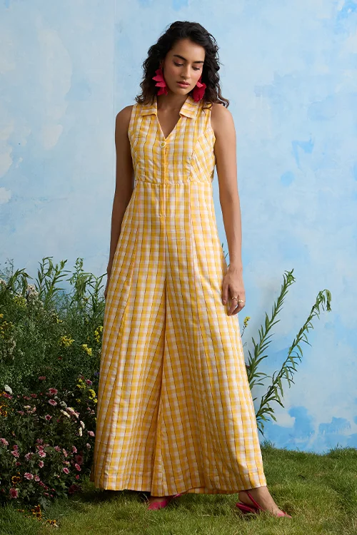 Okhai "Ambrosia" Cotton Handloom Sleeveless Jumpsuit - Image 5