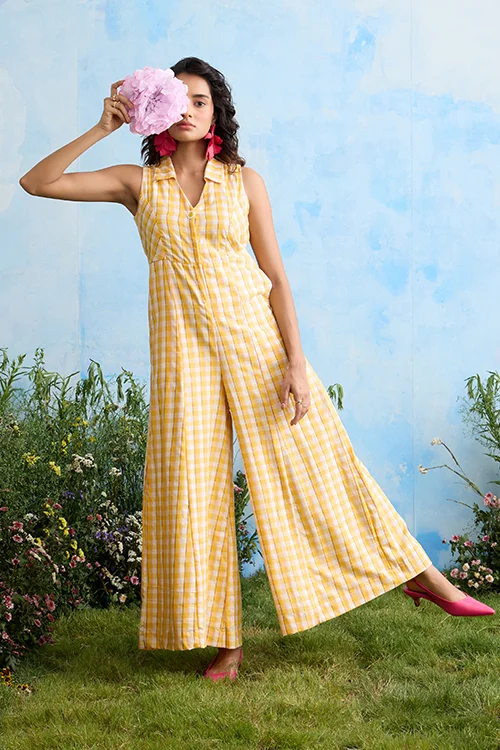 Okhai "Ambrosia" Cotton Handloom Sleeveless Jumpsuit - Image 6