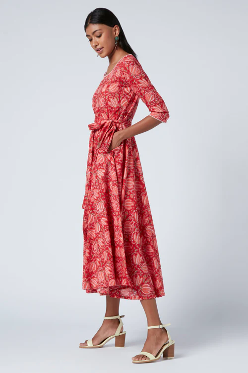 Okhai 'Aphrodite' Cotton Block Print Dress - Image 3