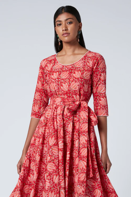 Okhai 'Aphrodite' Cotton Block Print Dress - Image 4