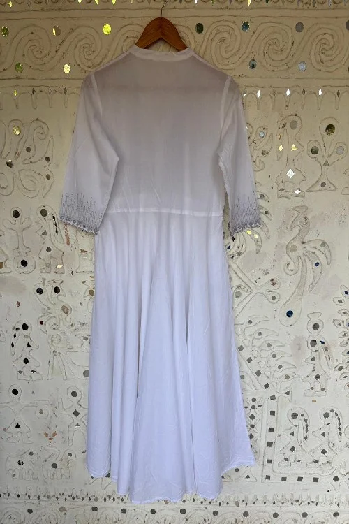 Okhai 'Ariya' Hand Embroidered Mirror Work Pure Cotton Dress | Rescue - Image 3