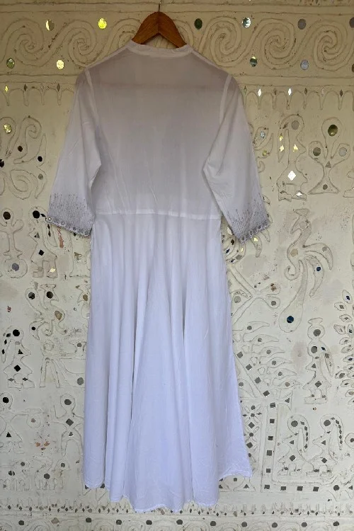 Okhai 'Ariya' Hand Embroidered Mirror Work Pure Cotton Dress | Rescue - Image 4