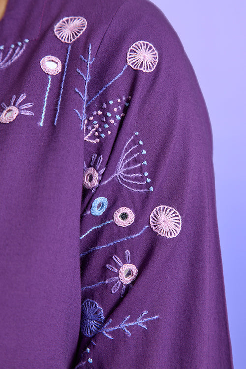 Okhai 'Artistic' Pure Cotton Hand Embroidered Mirror Work Kurta - Image 8