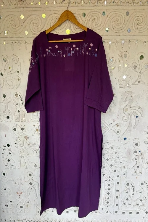 Okhai 'Artistic' Pure Cotton Hand Embroidered Mirror Work Kurta| Rescue - Image 2
