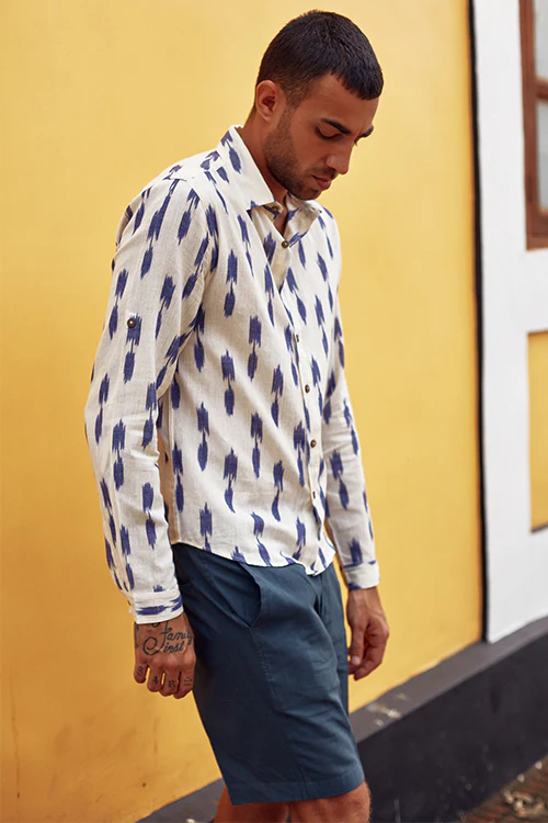 Okhai 'Authentic' Pure Cotton Blue Shorts (Inseam 8") - Image 6