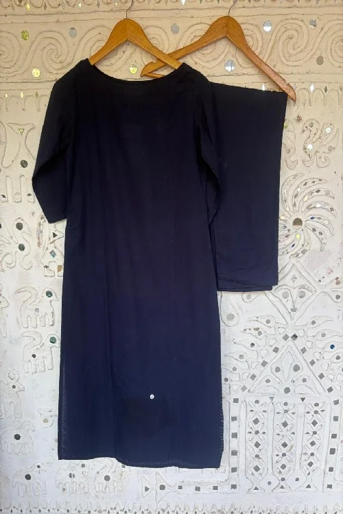 Okhai 'Baarish' Hand Embroidery Mirror Work Cotton Kurta-Pant Set | Rescue - Image 2
