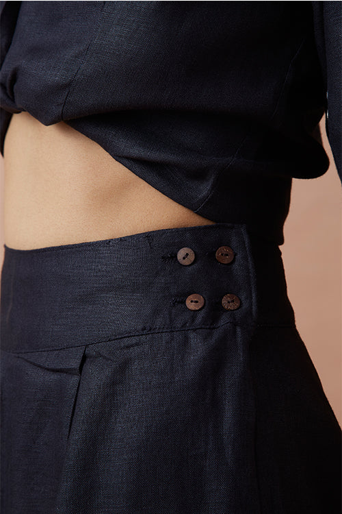 Okhai 'Black Olive' Pure Linen Pant - Image 4