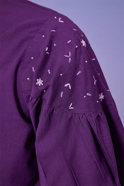 Okhai 'Boisterous' Pure Cotton Hand Embroidered Top - Image 6