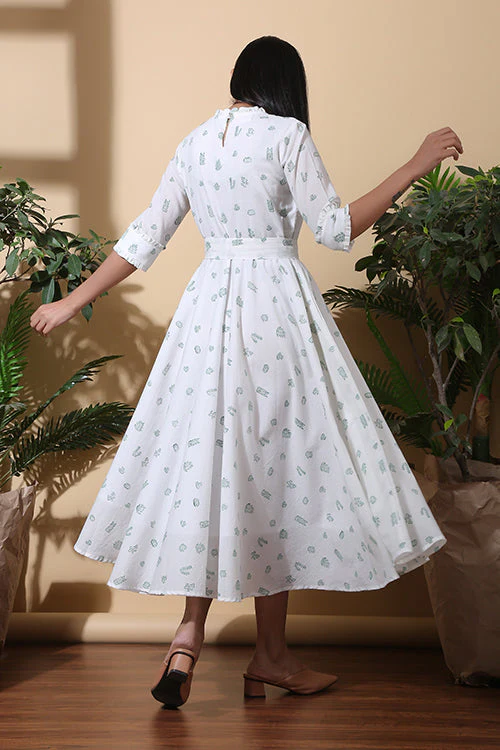 Okhai 'Cacti Garden' Hand Block Printed Pure Cotton Dress | Rescue - Image 5
