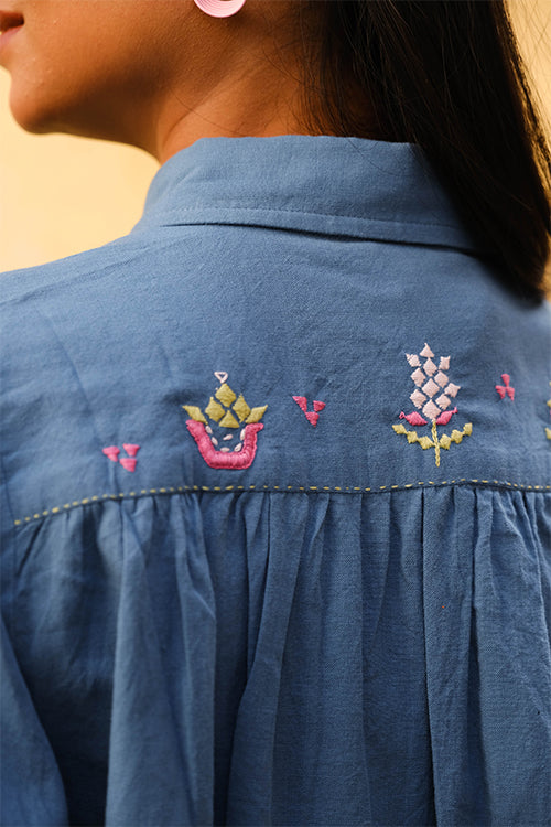 Okhai "Cassata" Suf Embroidered Hand-woven Cotton Antifit Dress - Image 3