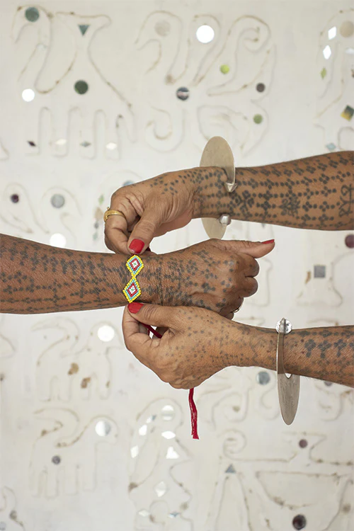 Okhai 'Convoy' Red Bead Work Rakhi - Image 2