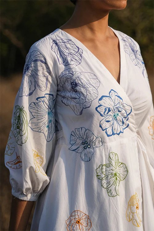 Okhai 'Delilah' Hand Embroidered and Mirrorwork Dress - Image 2