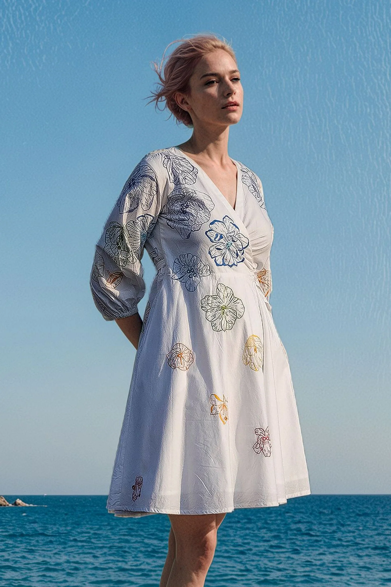 Okhai 'Delilah' Hand Embroidered and Mirrorwork Dress - Image 9