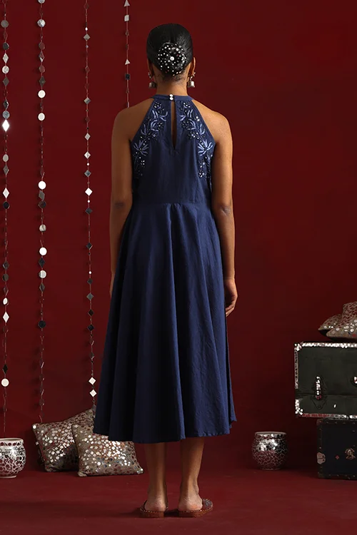 Okhai "Dusk Glow" Hand-Embroidered Pure Cotton Dress - Image 6