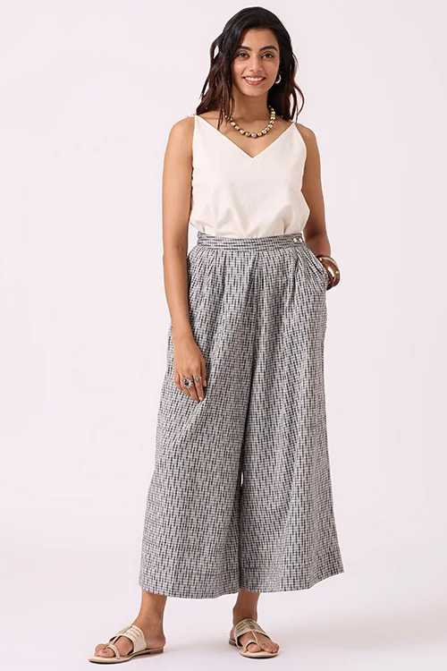 Okhai "Dusk" Pure Cotton Ikat Grey Pants