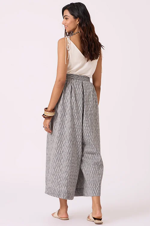 Okhai "Dusk" Pure Cotton Ikat Grey Pants - Image 3