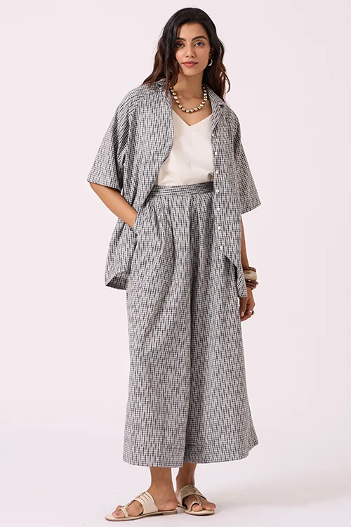 Okhai "Dusk" Pure Cotton Ikat Grey Pants - Image 5