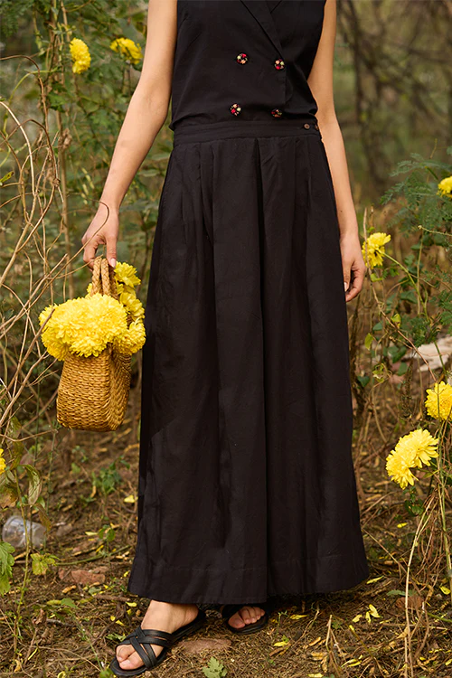 Okhai "Duskling" Black Pure Cotton Pants - Image 2