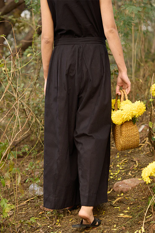 Okhai "Duskling" Black Pure Cotton Pants - Image 4