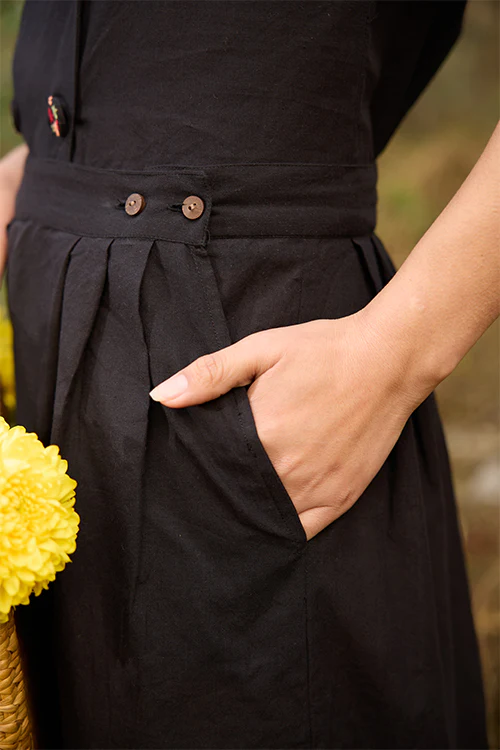 Okhai "Duskling" Black Pure Cotton Pants - Image 5