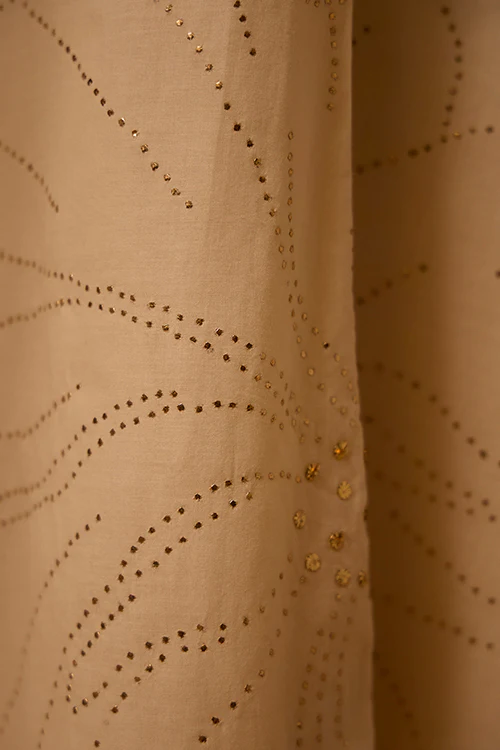 Okhai "Embellish" Mukaish and Khaat Bharat work Dress with Dupatta - Image 6