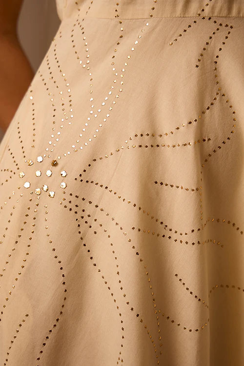 Okhai "Embellish" Mukaish and Khaat Bharat work Dress with Dupatta - Image 7