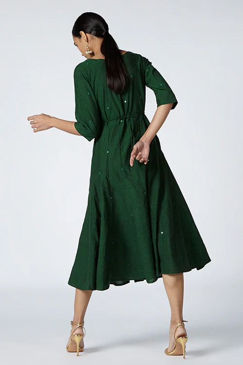 Okhai 'Emerald' Embroidered Cotton Dress - Image 5