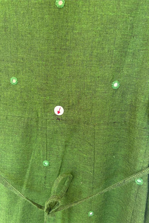 Okhai 'Emerald' Embroidered Cotton Dress | Rescue - Image 2