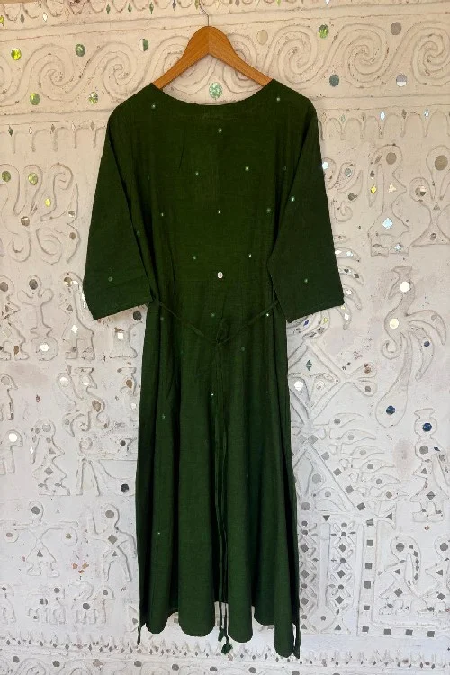 Okhai 'Emerald' Embroidered Cotton Dress | Rescue - Image 3